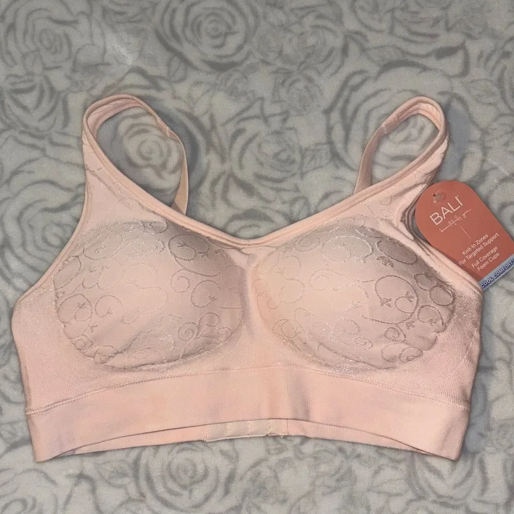 NWT Bali Beautifully You Light Pink Comfort Bra. Sz medium.